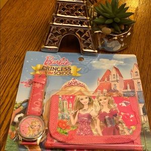 Barbie princess: watch and wallet